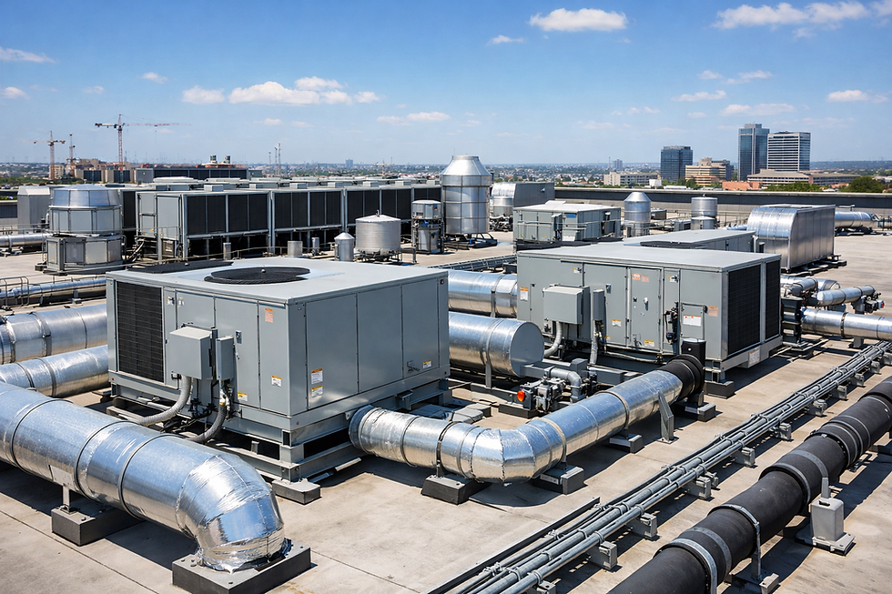 Rooftop HVAC system with city backdrop.png