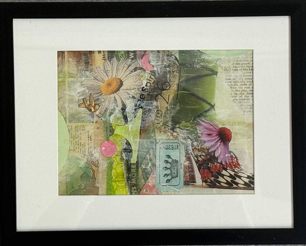 Thumbnail: Fashion Inspired Abstract Collage — Framed 12"x9.5"