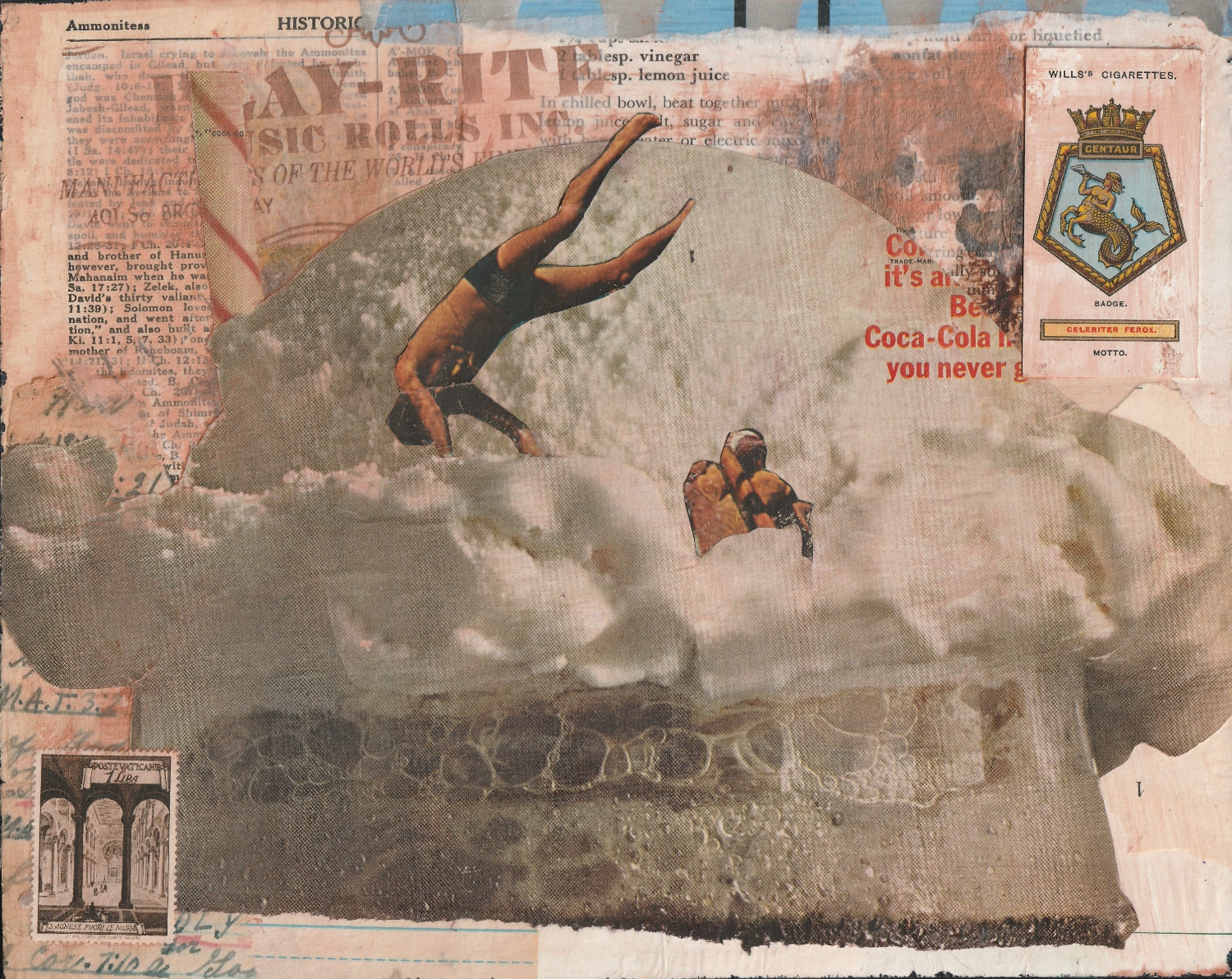 Not Your Average Sunday — 10"x8" Vintage Collage Wall Hanging