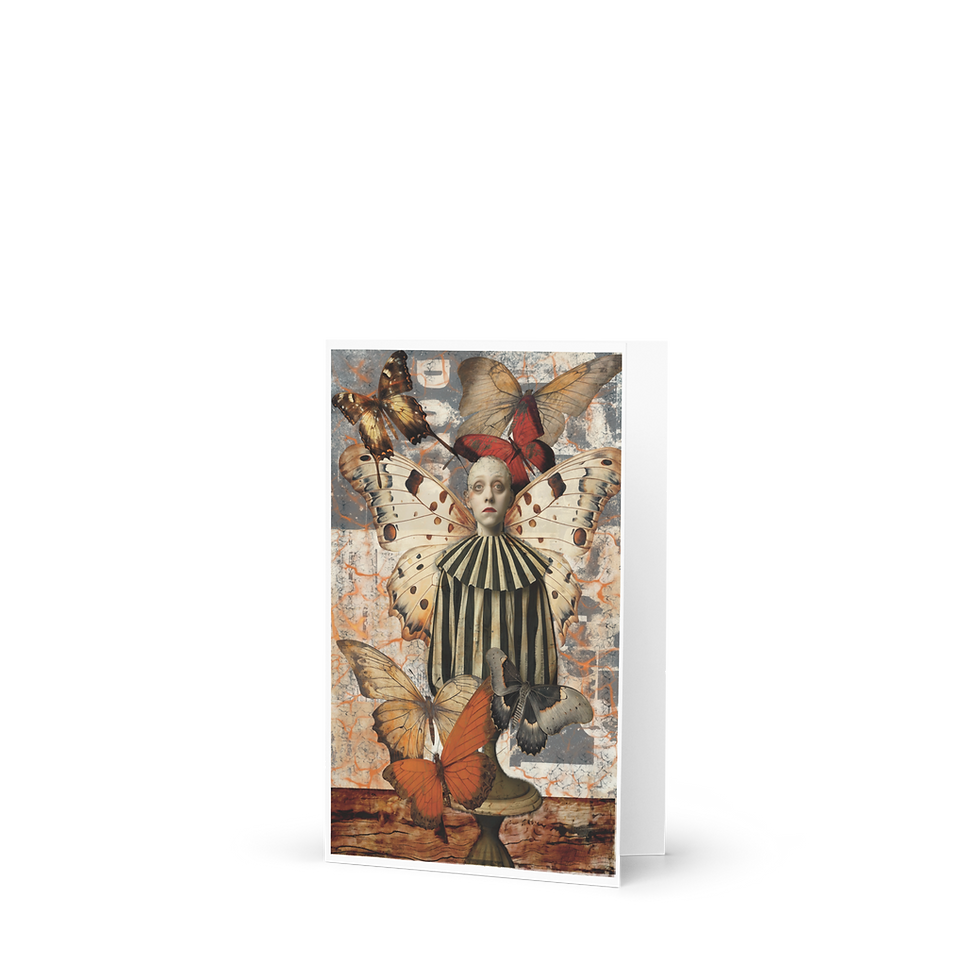 Thumbnail: Mixed media art card with retro and modern elements