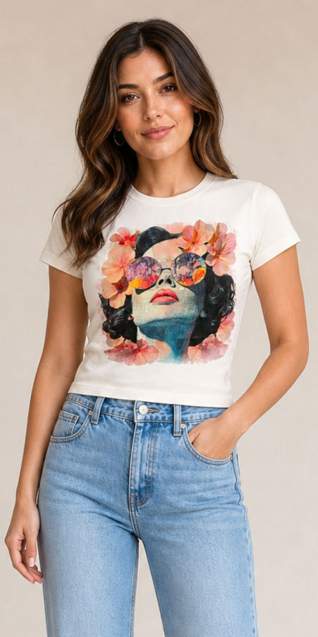 Women's Floral Short Sleeve T-Shirt
