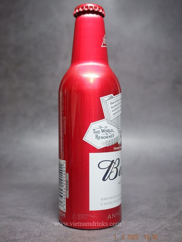 Thumbnail: budweiser-classic-aluminium-bottle-355-ml-vietnam-beer-design-found-in-aug-2020-8936094291401