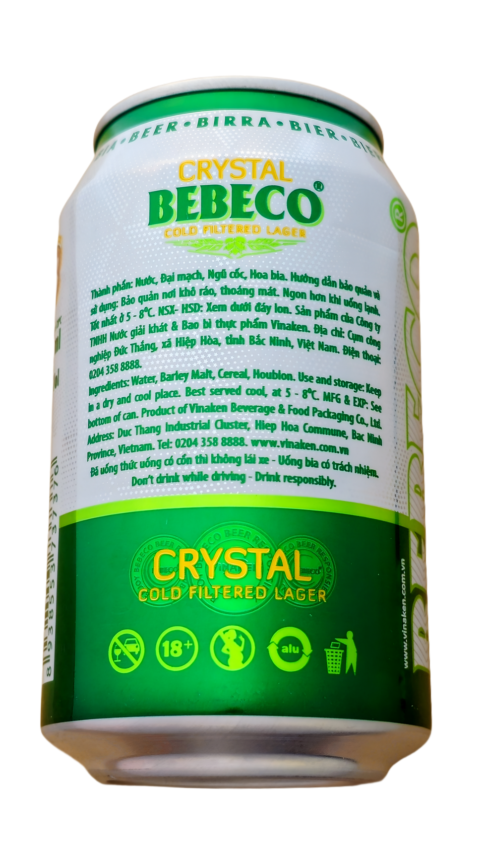 Thumbnail: 2025 Bebeco Crystal Cold Filtered Lager Vietnam beer 330ml
