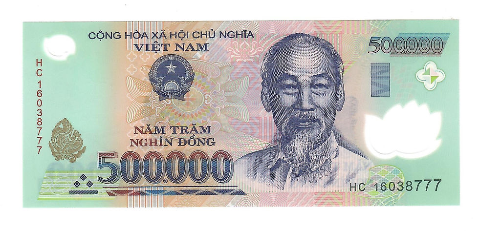 2016 year p-124 500,000 500.000 500000 dong Vietnam polymer banknotes