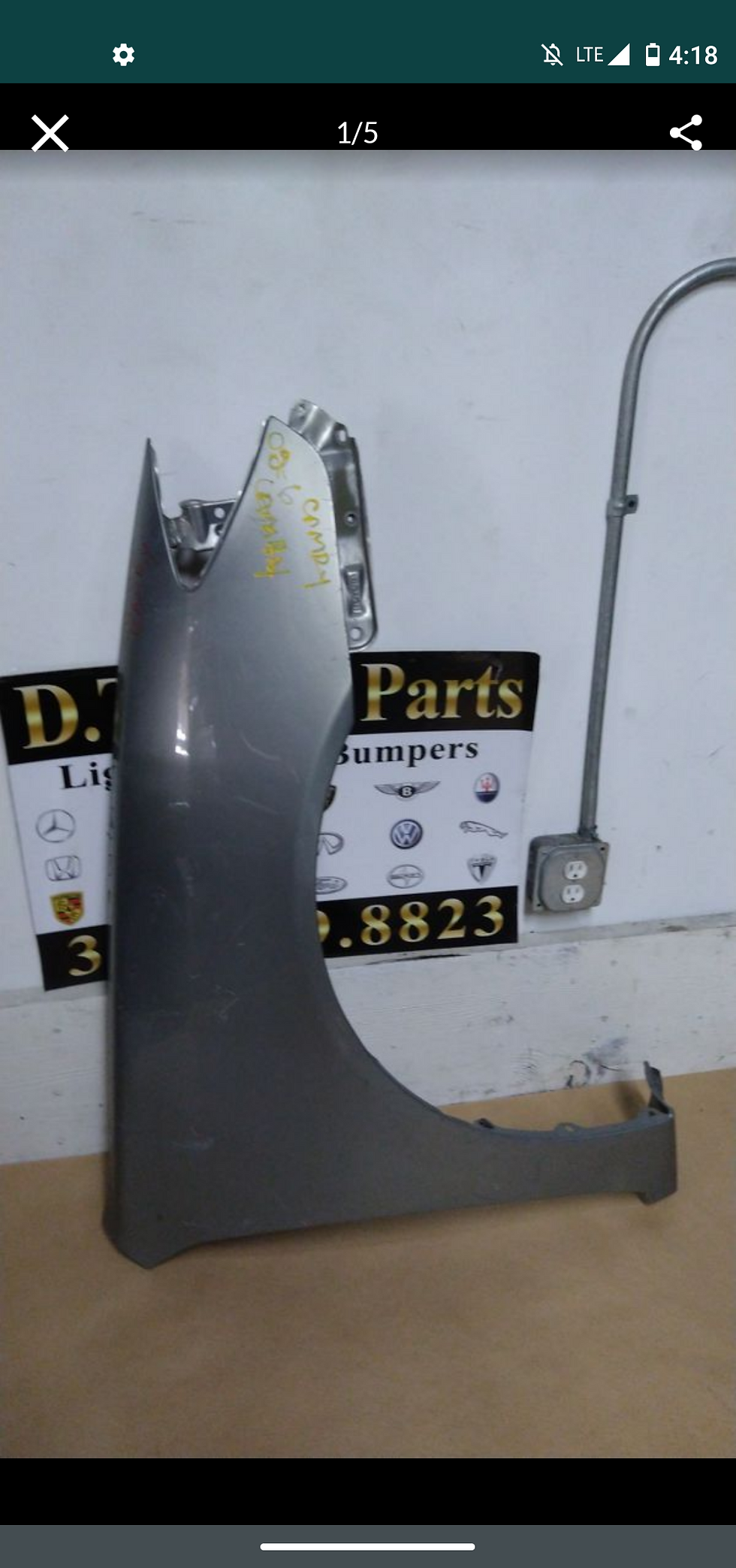 Thumbnail: 02.06 Toyota Camry Right Fender
