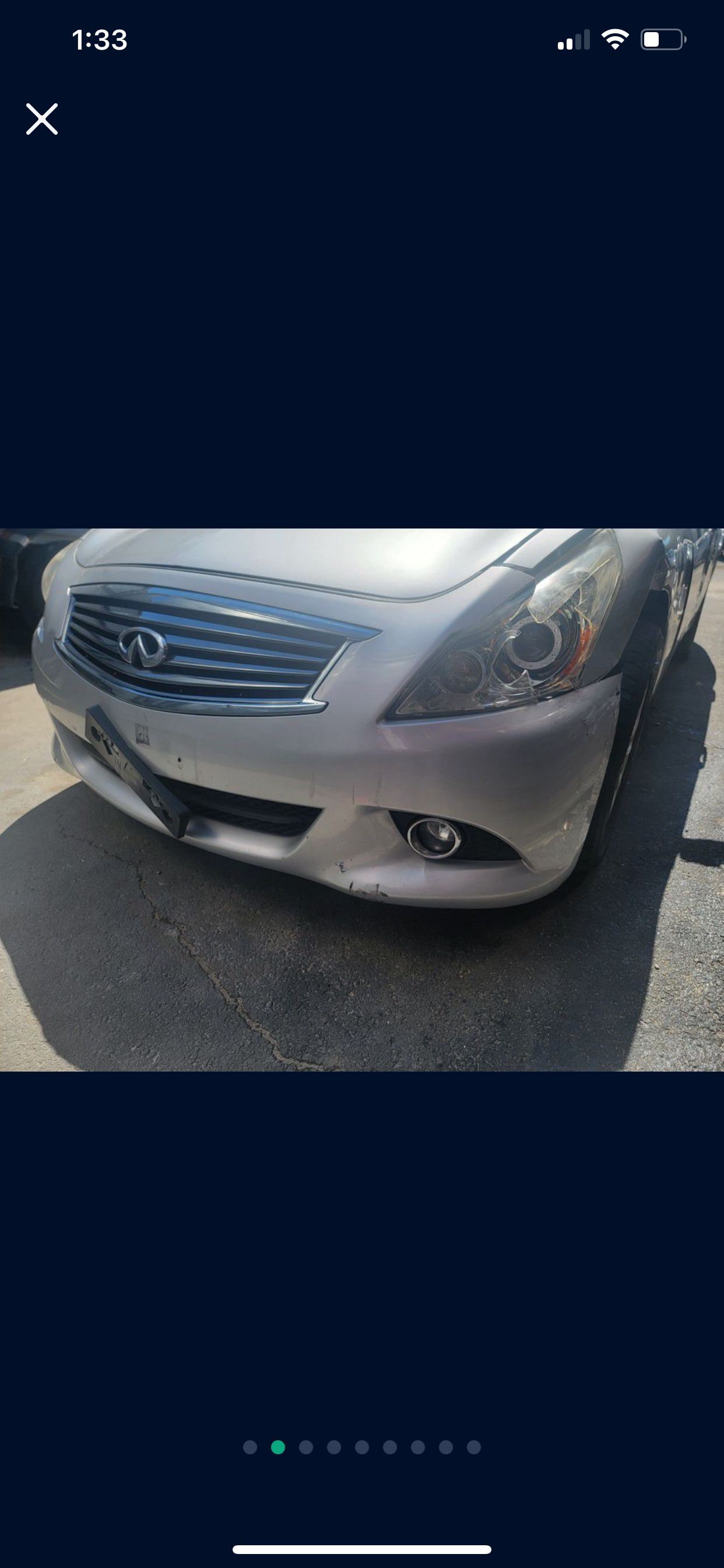 2011-2014 Infiniti G37 Front Bumper Grille Headlight 