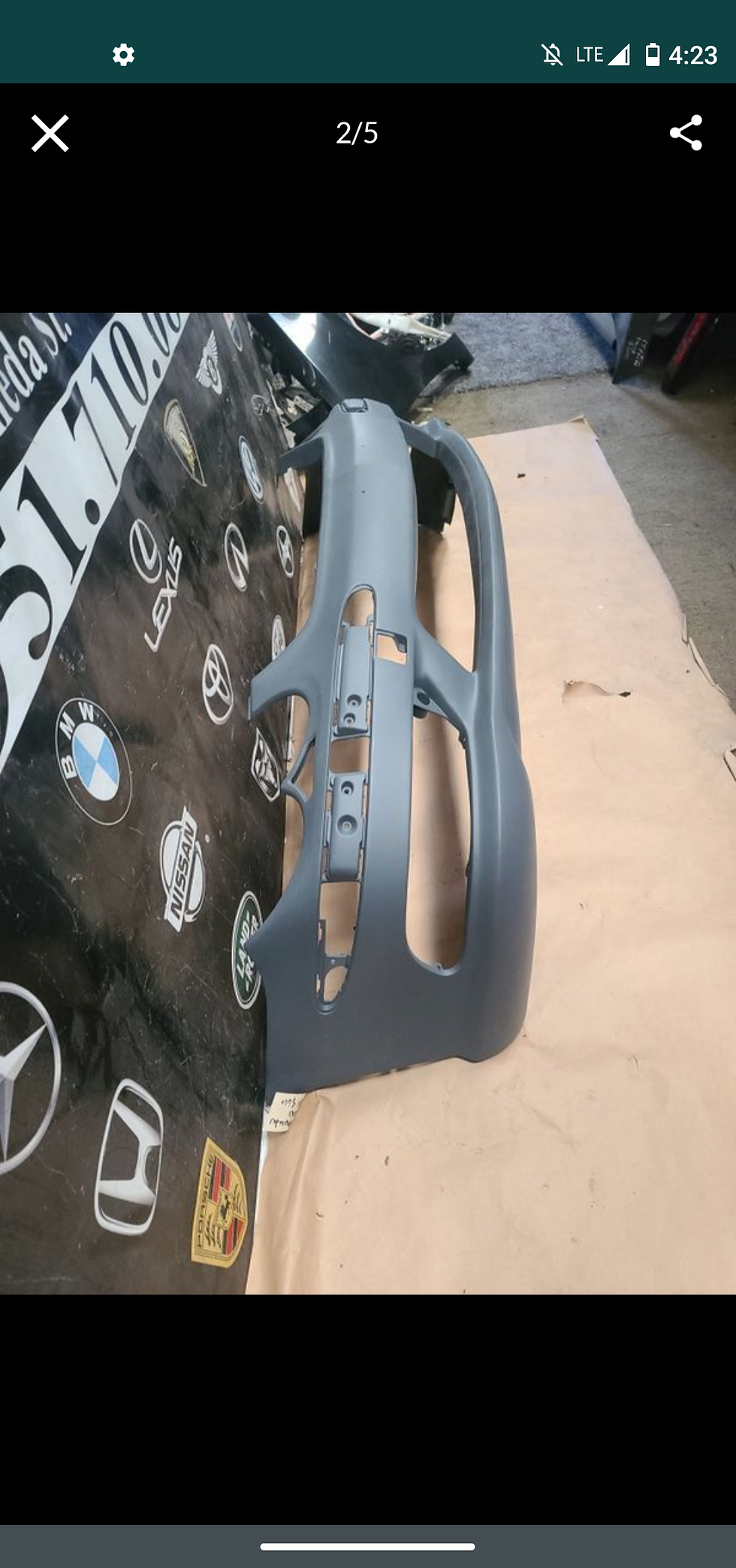 Thumbnail: 04.05.06 Mercedes SL500 AMG front Bumper Cover Reconditioned