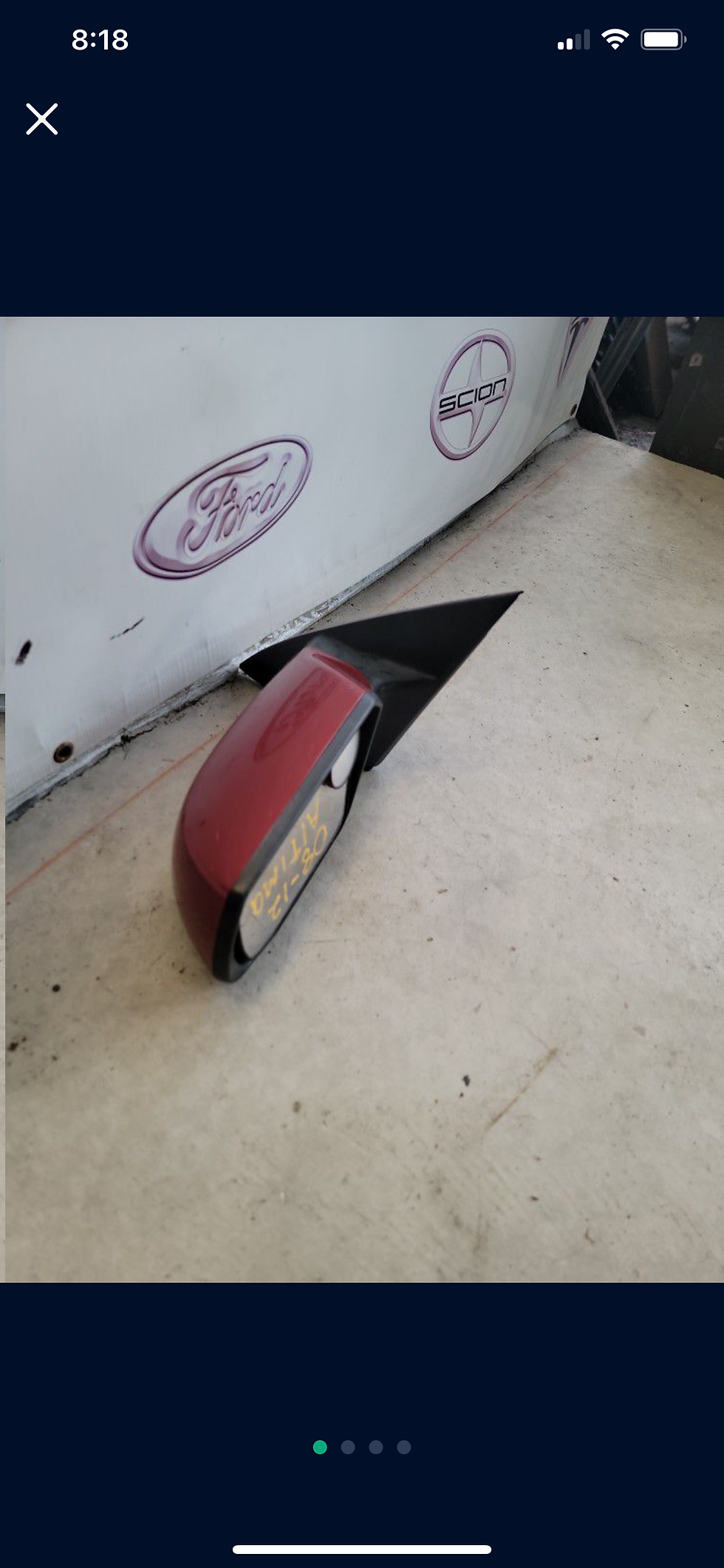 Thumbnail: 2008-2012 Nissan Altima Left Driver mirror 