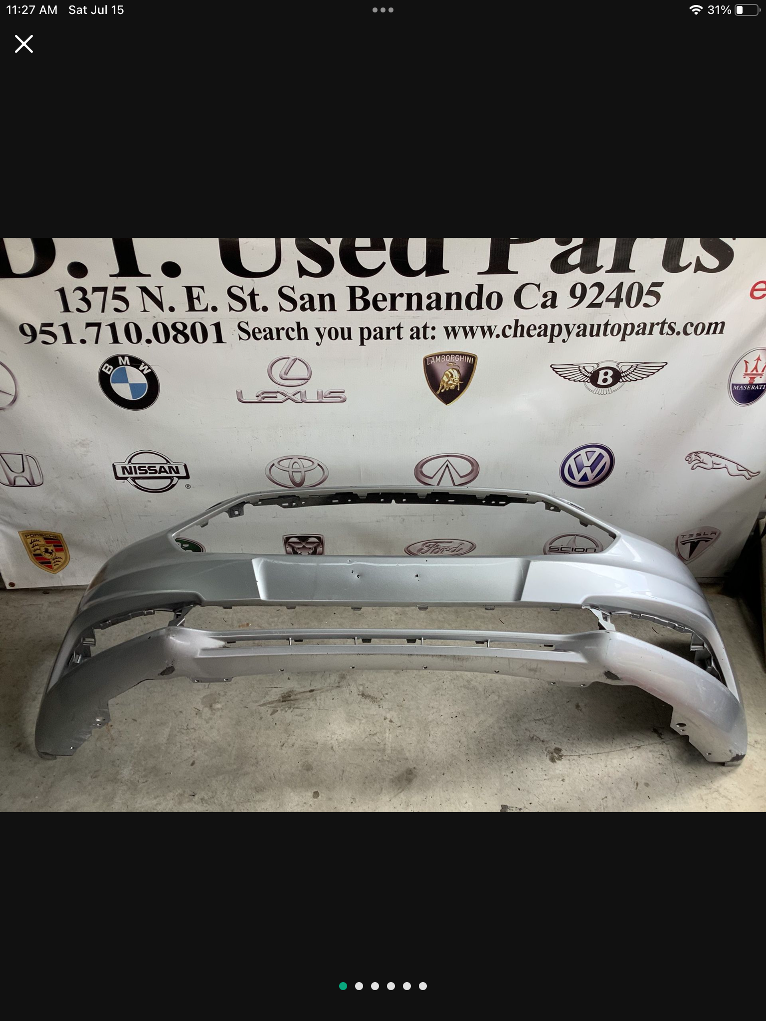 2018-2019 Ford Fusión Front Bumper OEM 
