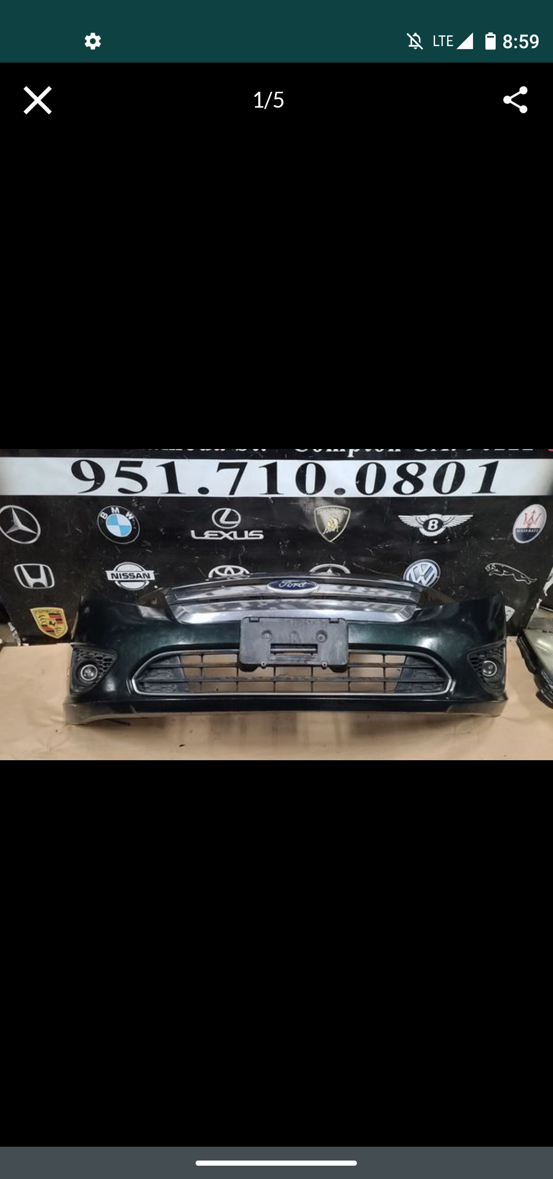 10.11.13 ford fusion front bumper assbly $525 plus grille $200 total $725