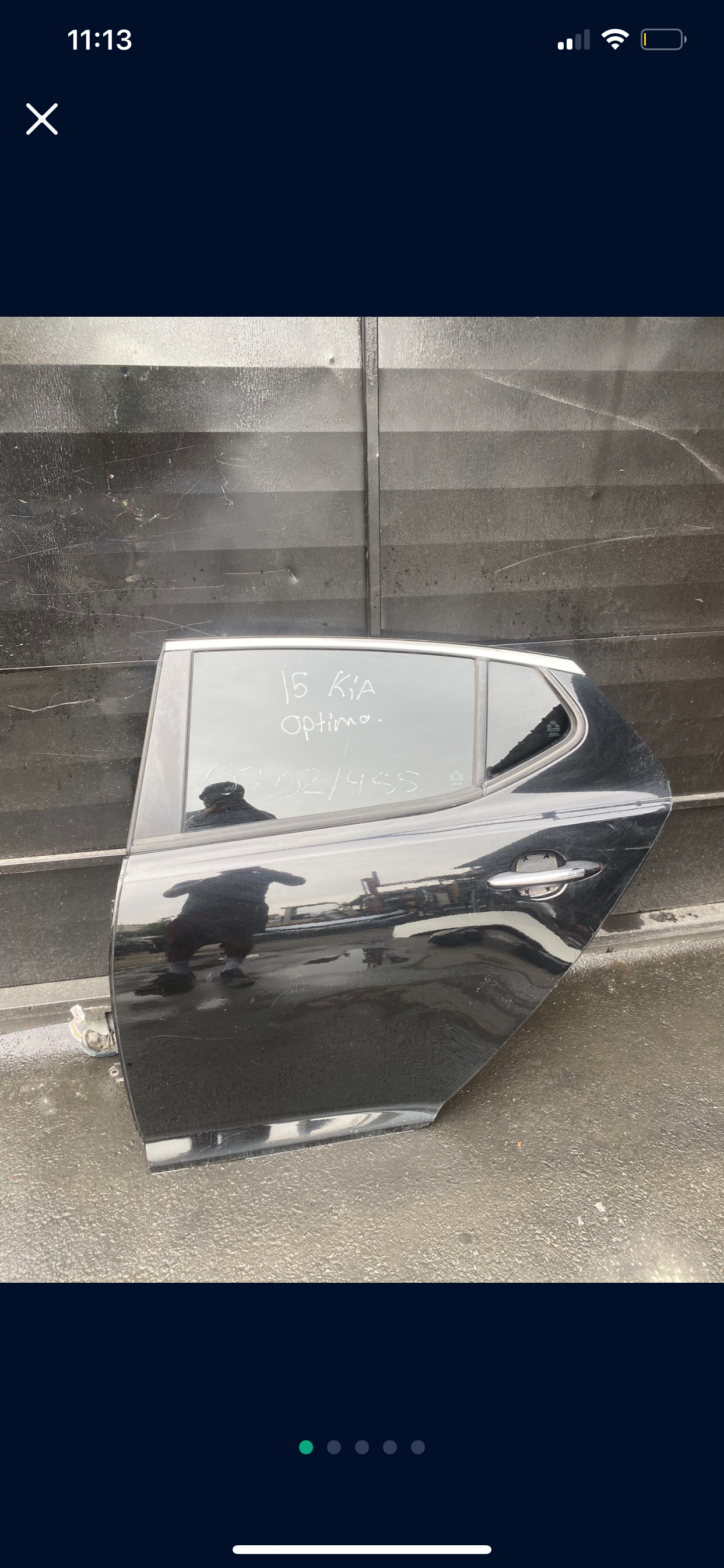 2011-2015 Kia Optima Left Driver Rear Door 