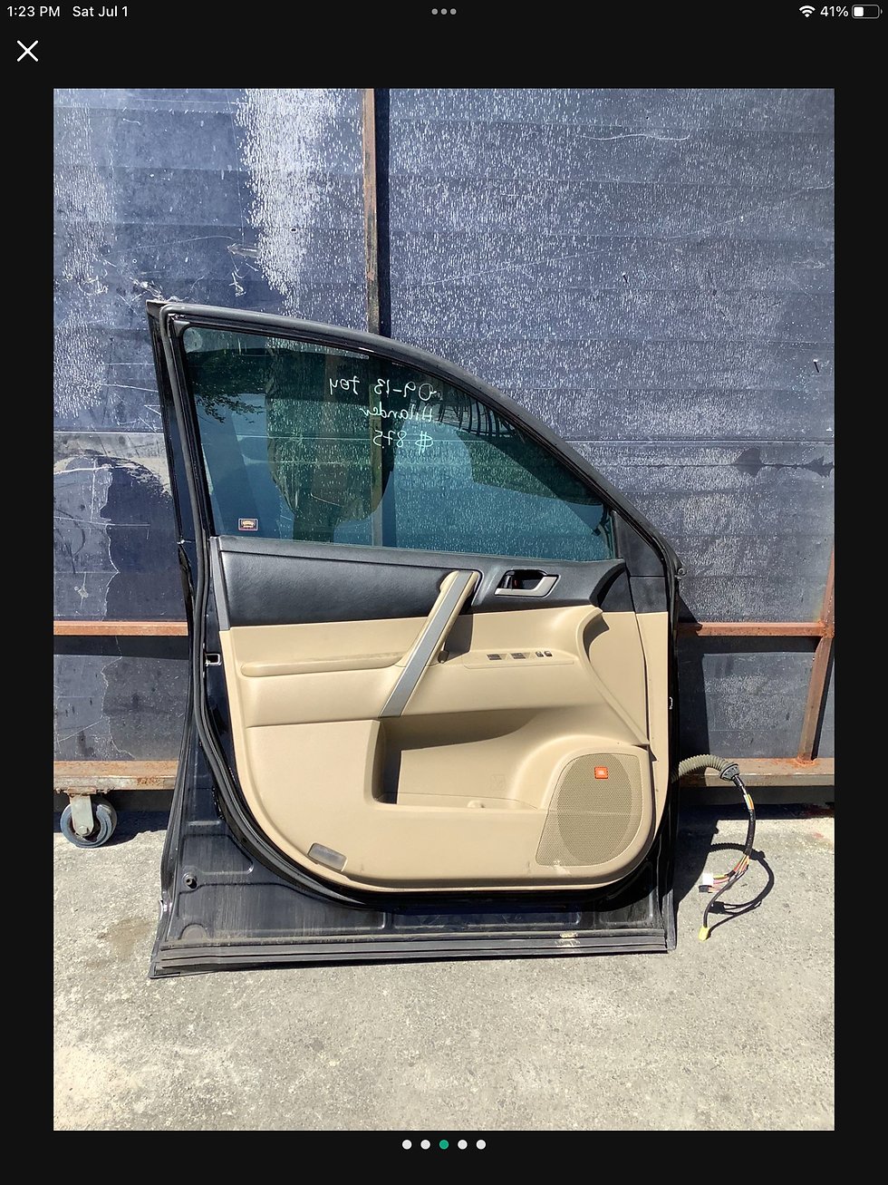 Thumbnail: 2009-2013 Toyota Highlander Left Driver Door