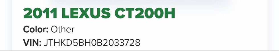 Thumbnail: 2011-2013 CT200 tailgate right $250 left $250