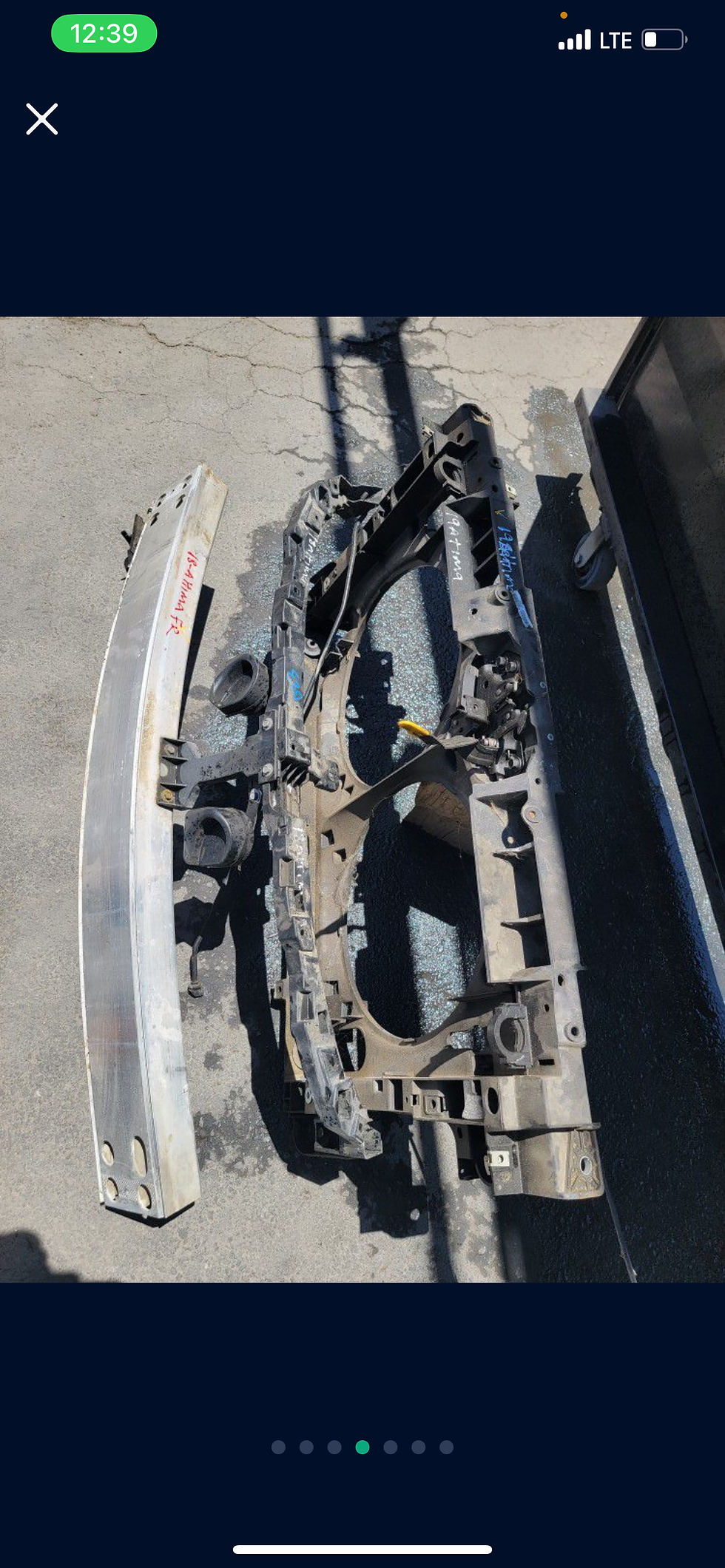 Thumbnail: 2016-2019 Nissan Altima Core Support Reinforcement Bar 