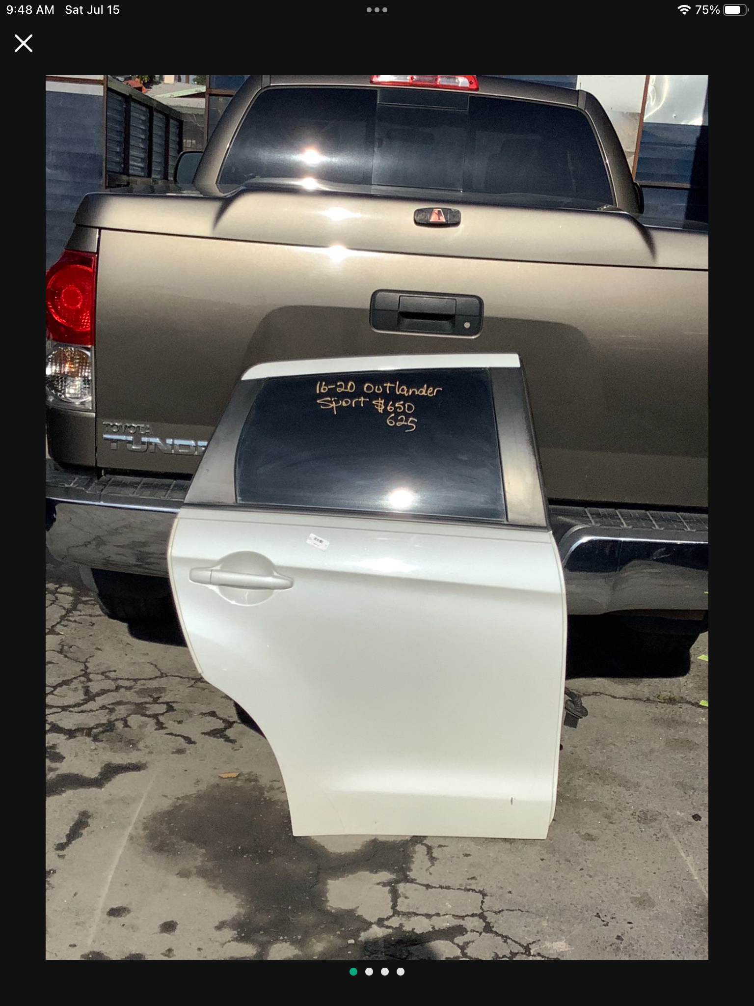 2016-2020 Mitsubishi Outlander Sport Passenger Right Rear Door 
