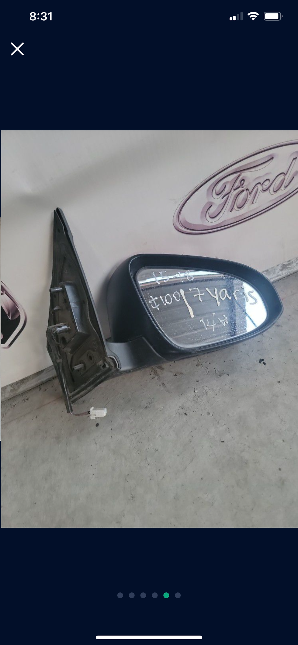 Thumbnail: 2015-2018 Toyota Yaris Mirror Right passenger 