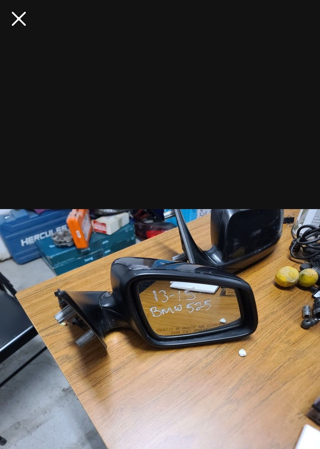 12.13 bmw 528i left mirror