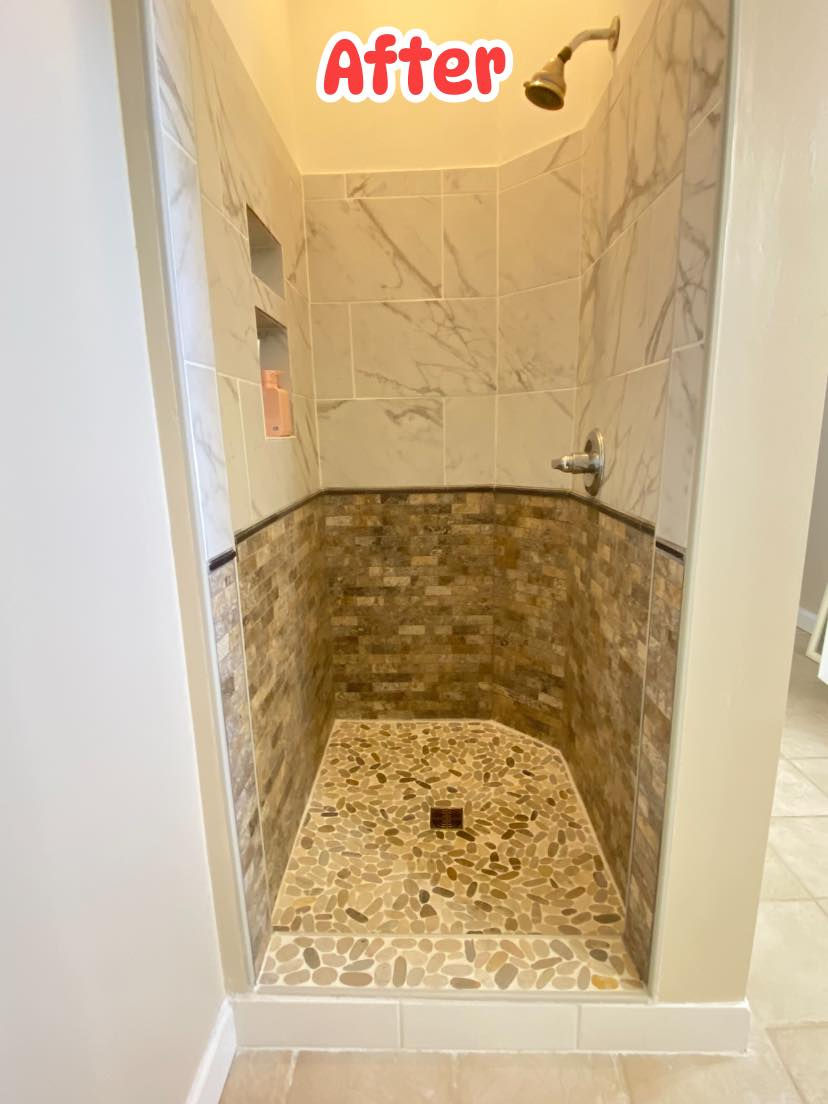 Shower remodeling after
