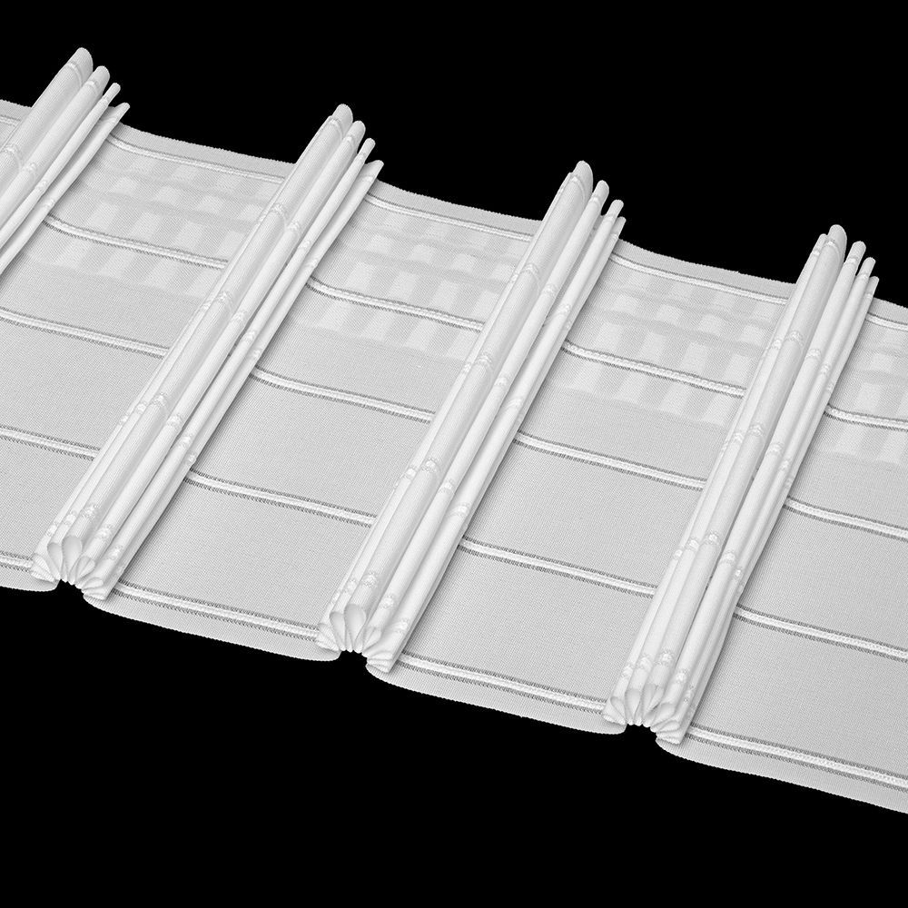 4084P - 7 Pleats Curtain Tapes / White
