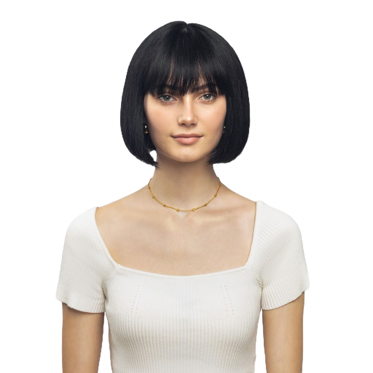 Tóc giả nguyên đầu kiểu bob chính diện