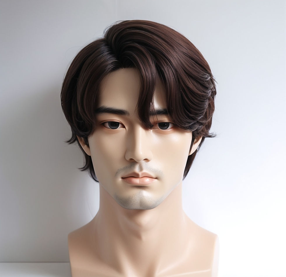 Tóc giả nam kiểu side part