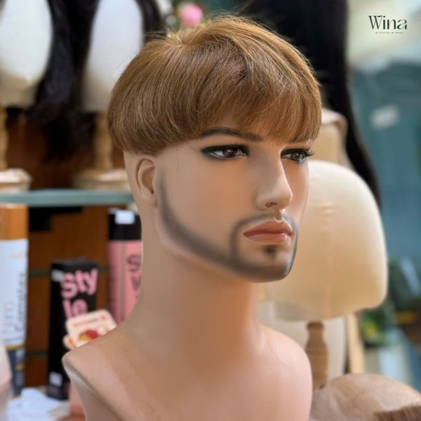 Real Human Hair Wigs for Men: Made from 100% natural human hair, these wigs provide a soft, authentic feel that closely mimics real hair.