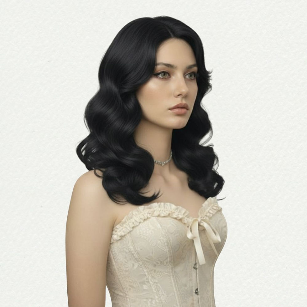 Tóc giả trung niên uốn lọn