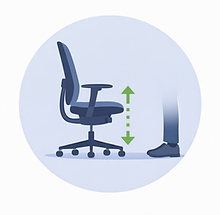 Altura e ajuste da cadeira