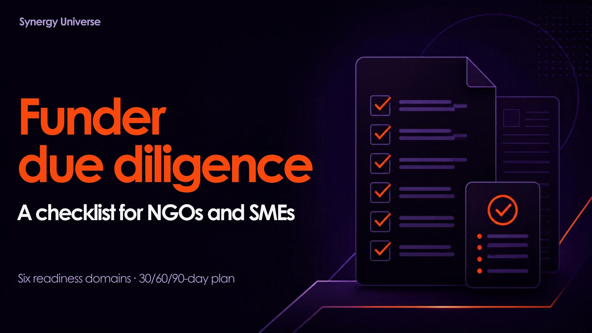 Funder due diligence: a checklist for NGOs and SMEs