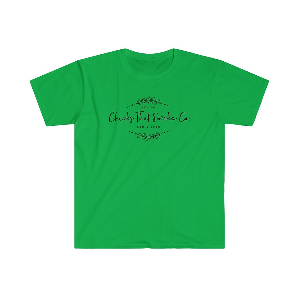 Thumbnail: Chicks That Smoke Logo Unisex Softstyle T-Shirt