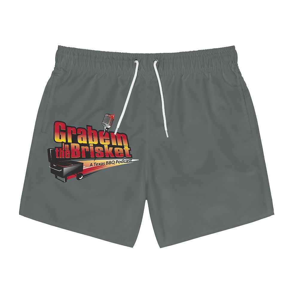 Thumbnail: Grab'em in the Brisket Logo Swim Trunks