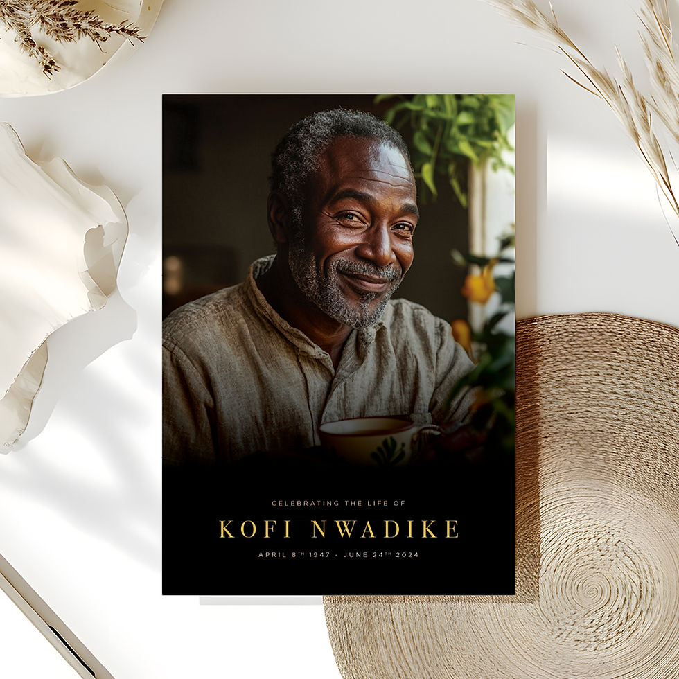 Funeral Order of Service - Portrait