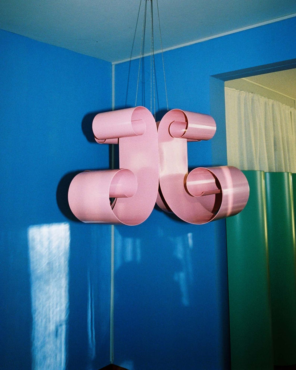 Gustaf Westman Objects Curly Lamp Pink