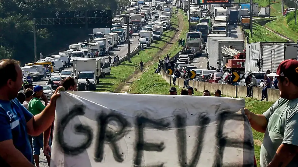 Greve dos caminhoneiros em 2018: economia parada por dez dias – Foto: Miguel Schincariol/Getty.