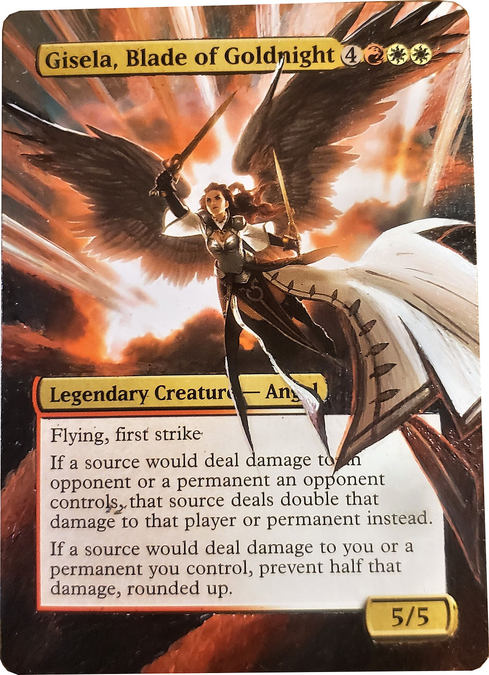 Gisela, Blade of Goldnight - Full Art / Altered. MTG | Rypie MTG Alters