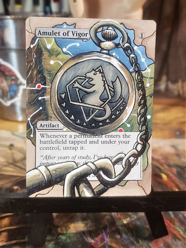 mtg cards like amulet of vigor by StanLee  Mythicgaming and I will watch for evils creep Amulet of Vigor - Full
