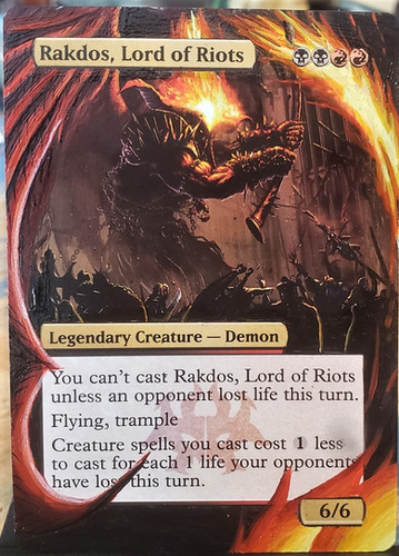 Rakdos, Lord of Riots - Full Art / Altered. MTG | Rypie MTG Alters
