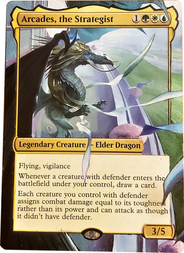 mtg arcade cards Magic the Gathering, Secret Lair: Racers Card Monster Games Each creature you control with defender assigns combat damage equal to its toughness rather than its power and can attack as though it didnt have defender. Arcades the Strategist Altered Full