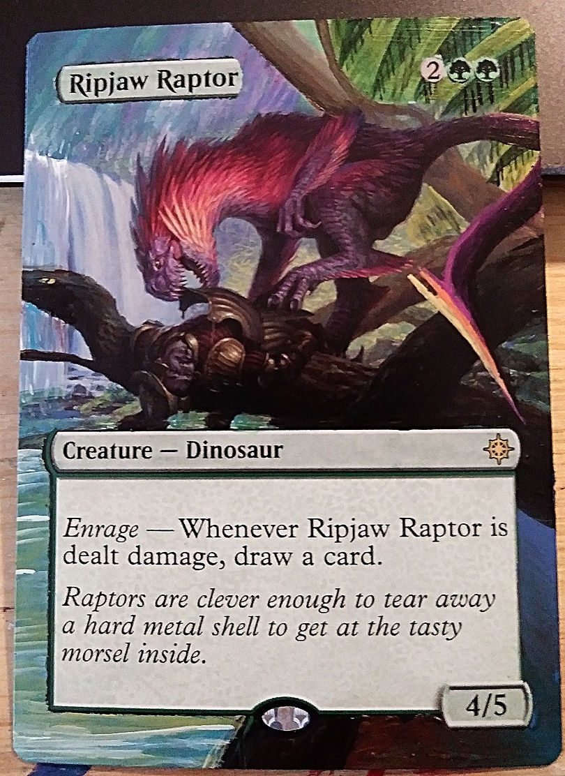 Ripjaw Raptor - Full Art / Altered. MTG | Rypie MTG Alters Ripjaw Raptor - Full Art / Altered. MTG | Rypie MTG Alters