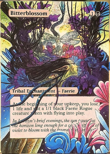 Bitterblossom - Full Art / Extended Art - MTG, Magic the Gathering