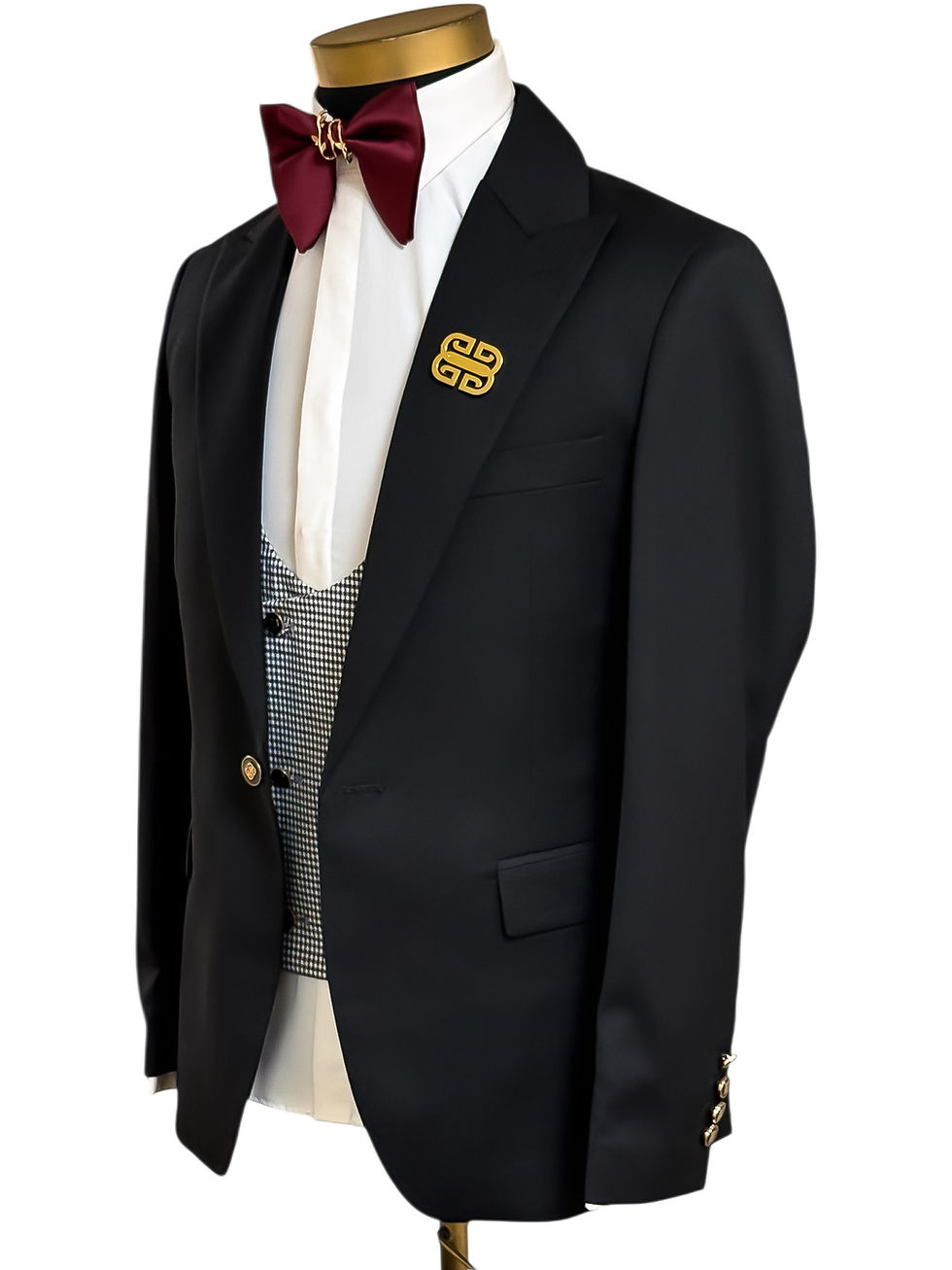 Thumbnail: TBOSS Pantheon Black 3 Piece Luxury Suit