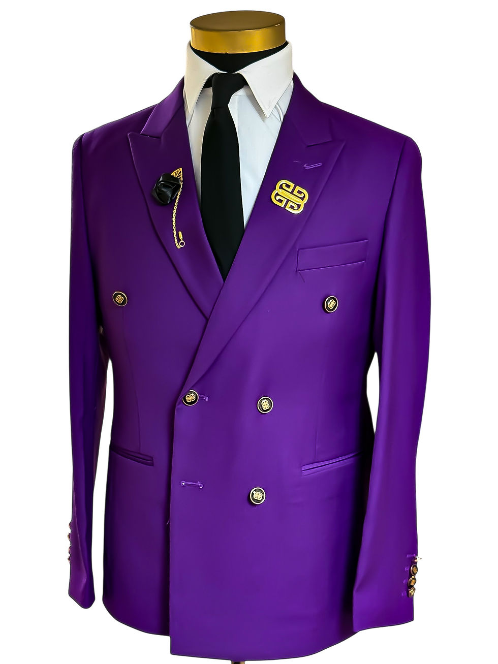 Thumbnail: TBOSS Royal Purple Double Breasted Luxury Suit 
