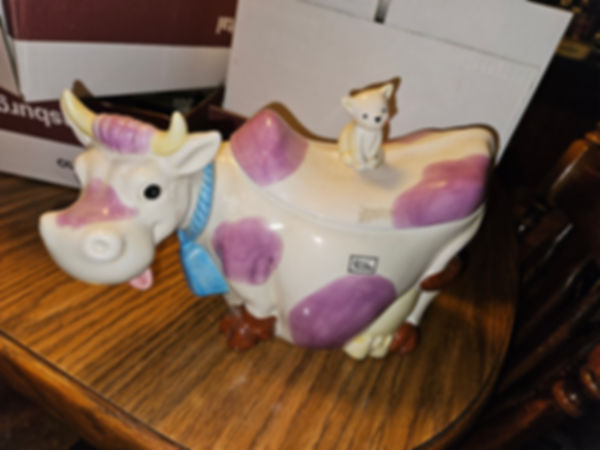 Vintage Brush McCoy Purple Cow Cookie Jar