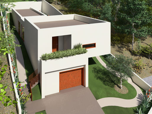 Moradia Contemporânea Térrea em Terreno Inclinado - Mafra