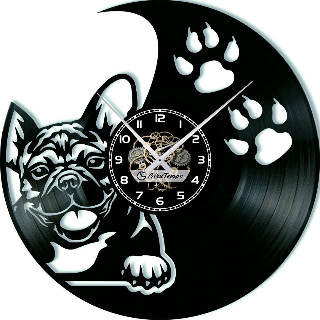French Bulldog - Vinyl Clock