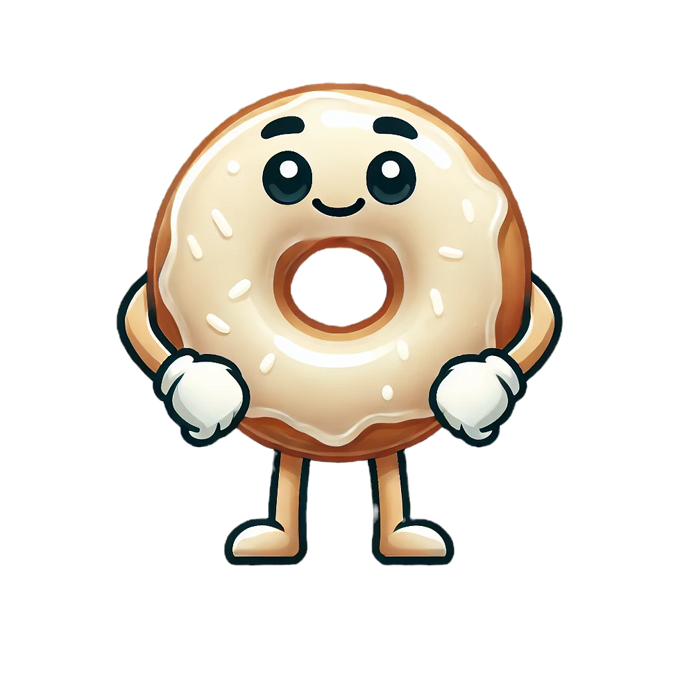 DALL·E 2025-01-19 20.26.17 - A 2D simple and minimalist illustration of a full-body glazed