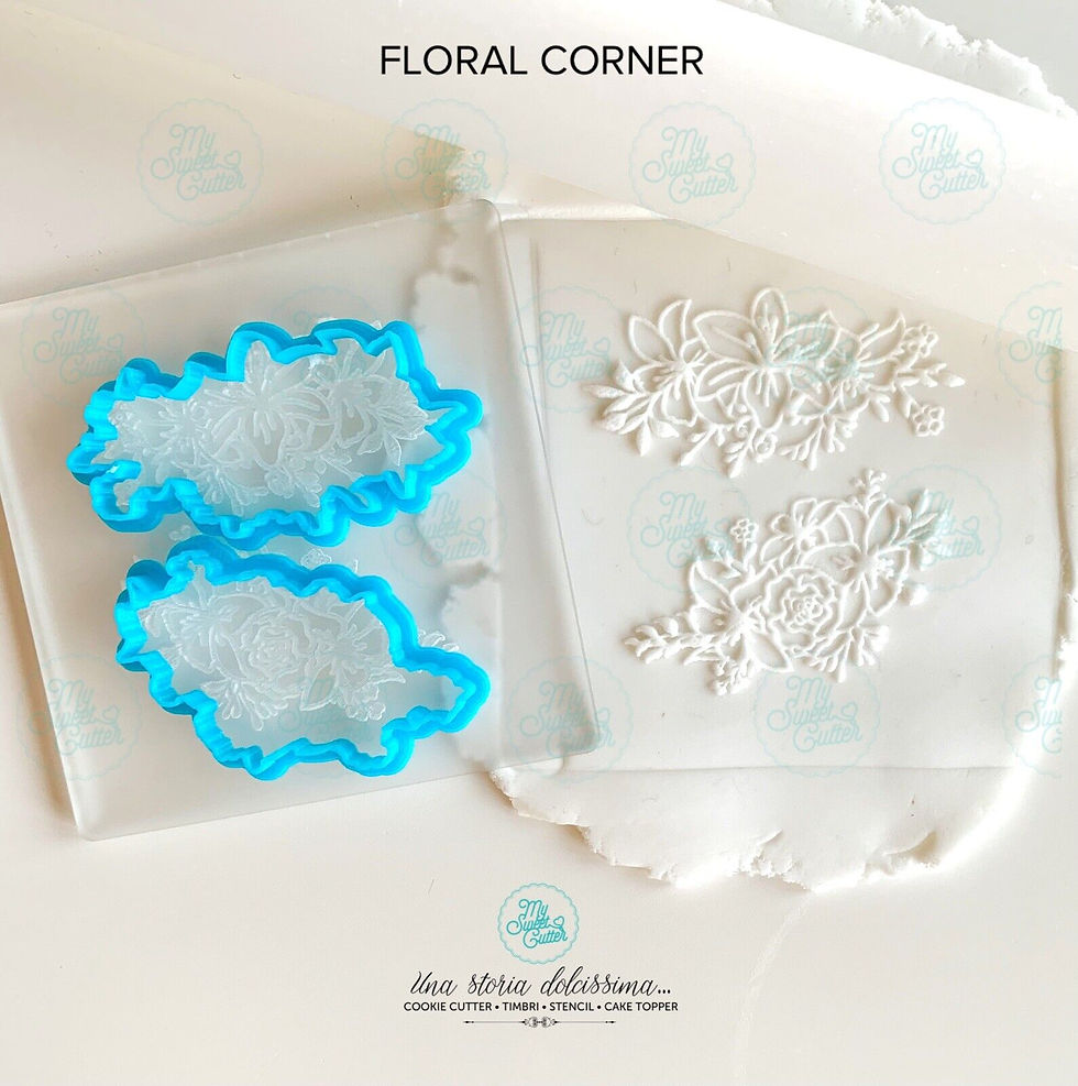 Copia di Timbro Rilievo Texture Biscotti INSIDE out Fiori FLOWER Corner