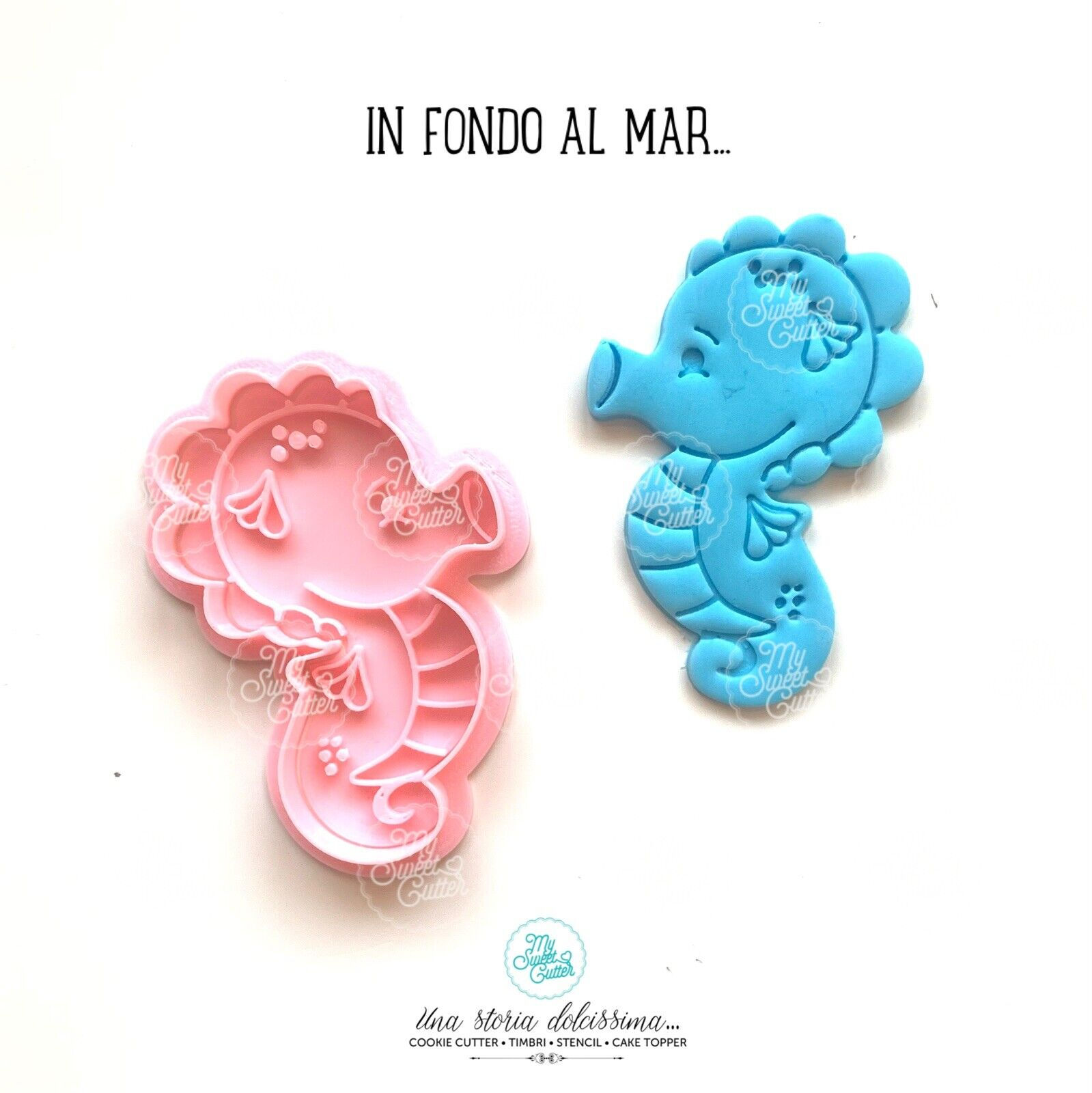 Mare Cavalluccio Marino Seahorse Summer Formine Biscotti Cookie Cutter 8cm