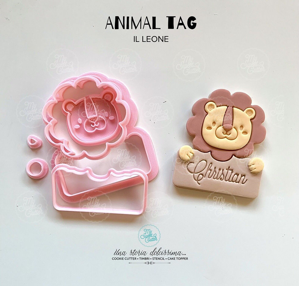 ANIMAL Tag Leone Safari Giungla Animali Formine Biscotti Cookie Cutter 7,3x6,3cm