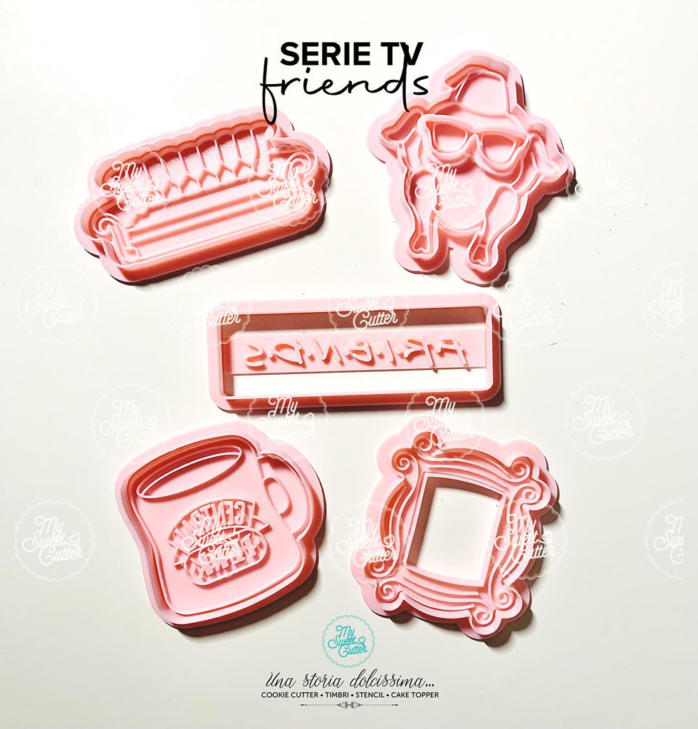 Serie TV FRIENDS Divano Pollo Scritta Cornice Tazza